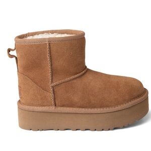 UGG Kids Chestnut Platform Suede Boots